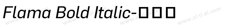 Flama Bold Italic字体转换